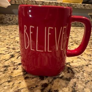 Rae Dunn Believe Christmas Mug